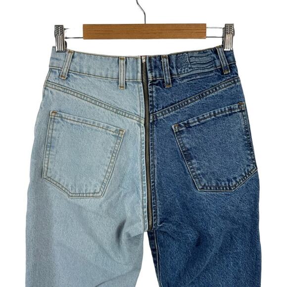 Revice Yin Yang High Waisted Two-Tone Crop Jeans Tokyo Wash Size 27 - Picture 10 of 16